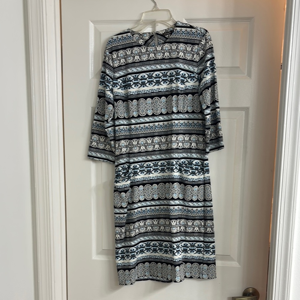 Elegant Black and White Patterned Dress